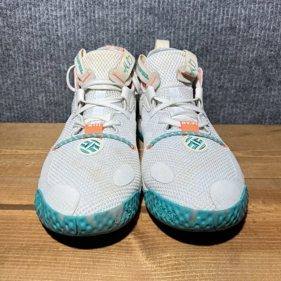 Adidas Harden Vol. 6 Bahama Men's Size 9 White Aqua  Basketball Shoes GW9031