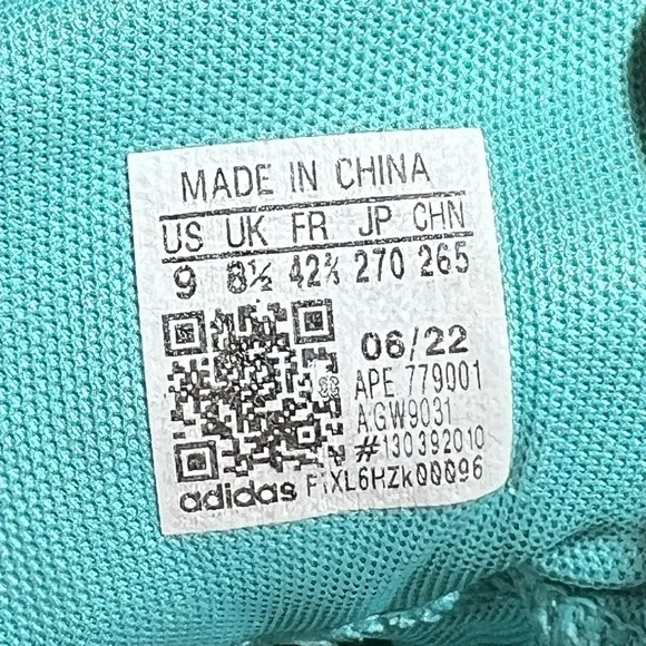 Adidas Harden Vol. 6 Bahama Men's Size 9 White Aqua  Basketball Shoes GW9031
