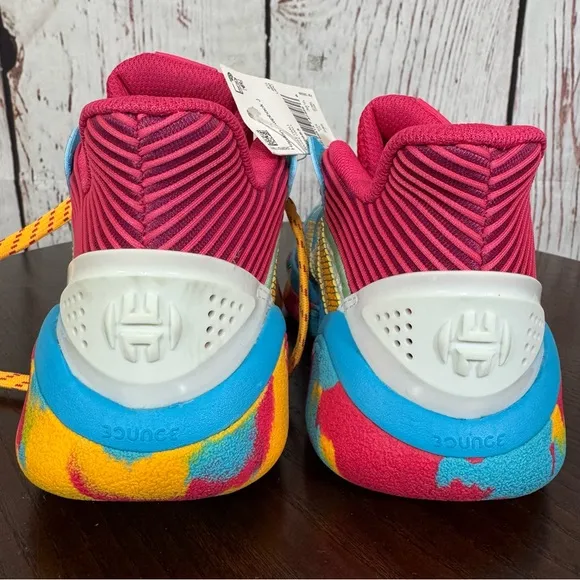 ADIDAS JAMES HARDEN STEPBACK Kids Colorful Athletic Shoes Limited Edition 6Y NWT