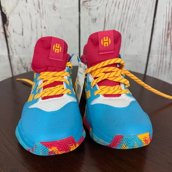 ADIDAS JAMES HARDEN STEPBACK Kids Colorful Athletic Shoes Limited Edition 6Y NWT