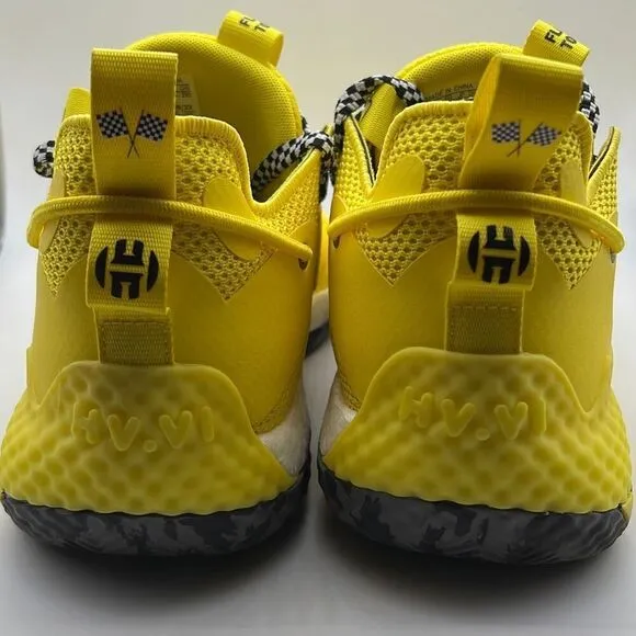 Adidas James harden Vol 6. Black yellow performance Basketball shoes Men 12 New