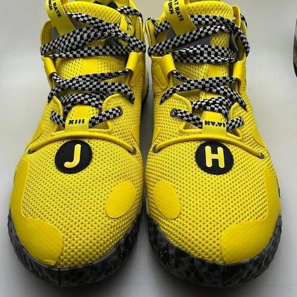 Adidas James harden Vol 6. Black yellow performance Basketball shoes Men 12 New
