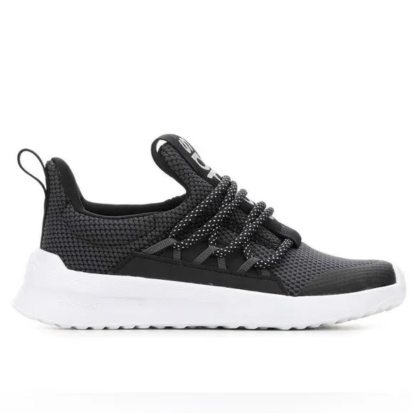 adidas Lite Racer Adapt 5.0 Kids’ Lifestyle Running Shoe in Black/White/Carbon