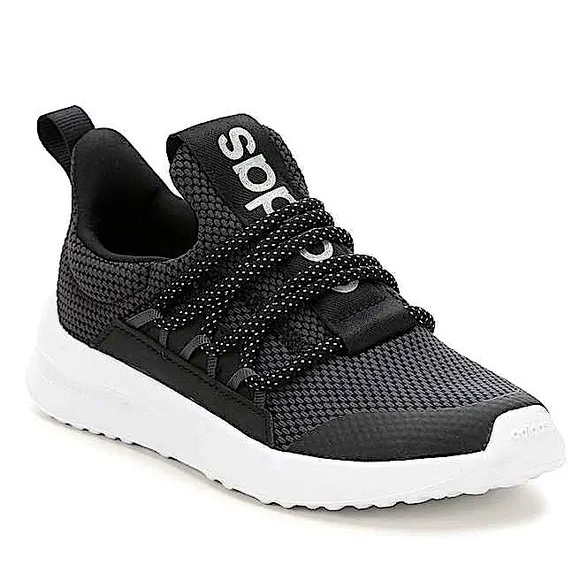adidas Lite Racer Adapt 5.0 Kids’ Lifestyle Running Shoe in Black/White/Carbon