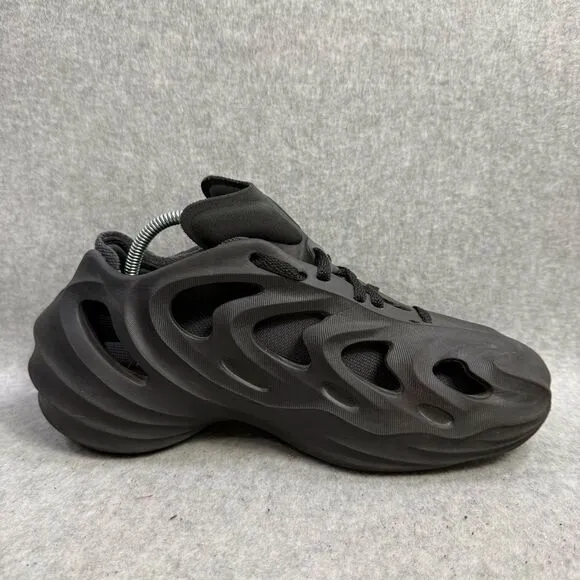 Adidas Men Shoes 6.5 Adifom Q Triple Black Carbon Chunky Lace Up Low Top Sneaker