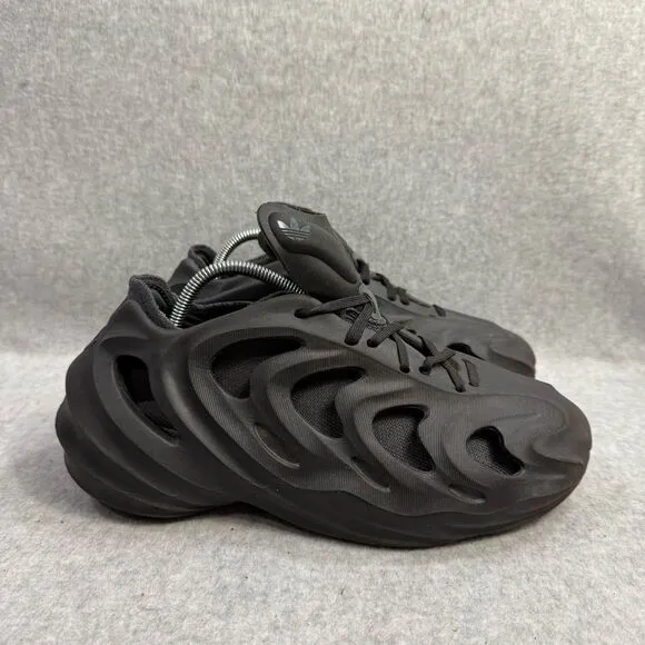 Adidas Men Shoes 6.5 Adifom Q Triple Black Carbon Chunky Lace Up Low Top Sneaker