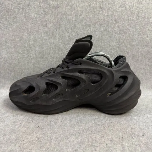 Adidas Men Shoes 6.5 Adifom Q Triple Black Carbon Chunky Lace Up Low Top Sneaker