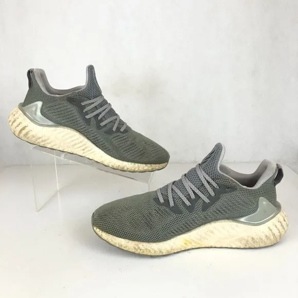 Adidas Men's Size 11 Alphaboost Silver Grey Three Metallic Running Shoes