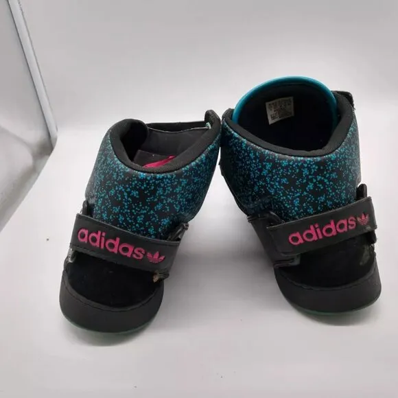 Adidas Original Adi-Rise AR 3.0 Sneakers Mens 13 Black Blue High Top Shoes Strap