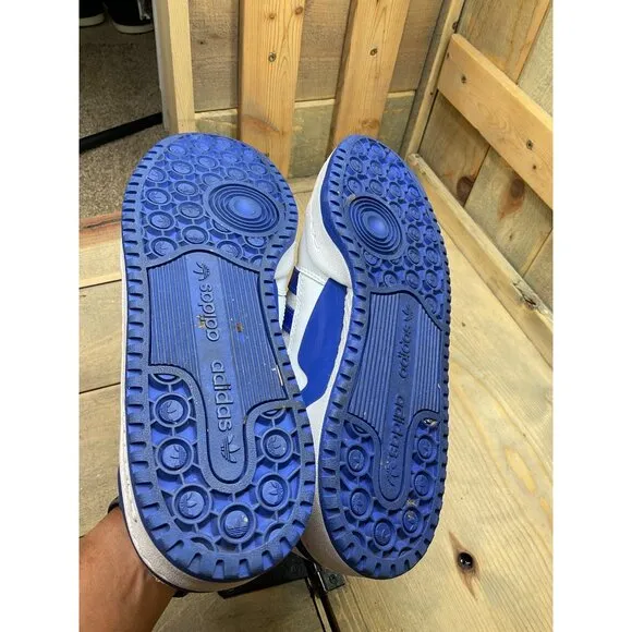 adidas Originals Forum Low J White Royal Blue Junior US7 Boys Shoes FY7974 EU40