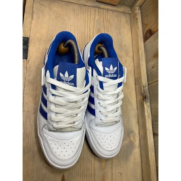 adidas Originals Forum Low J White Royal Blue Junior US7 Boys Shoes FY7974 EU40