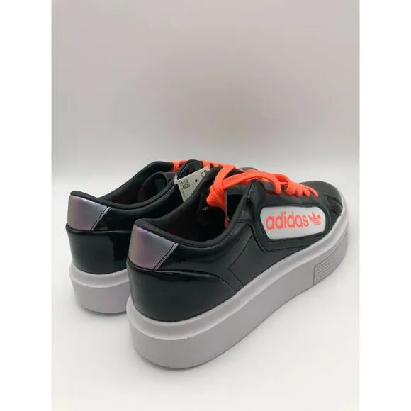 adidas Originals Sneakers Sleek Super W Black Coral Patent EF4954 Size 7 NWT🛒