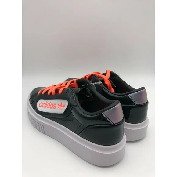 adidas Originals Sneakers Sleek Super W Black Coral Patent EF4954 Size 7 NWT🛒