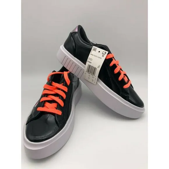 adidas Originals Sneakers Sleek Super W Black Coral Patent EF4954 Size 7 NWT🛒
