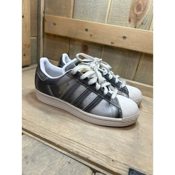 Adidas Originals Superstar SILVERGRAY Sneakers/Shoes H00238 Size 4 Womens