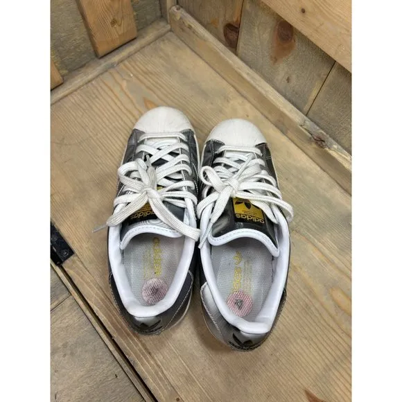 Adidas Originals Superstar SILVERGRAY Sneakers/Shoes H00238 Size 4 Womens