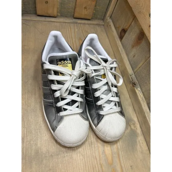 Adidas Originals Superstar SILVERGRAY Sneakers/Shoes H00238 Size 4 Womens