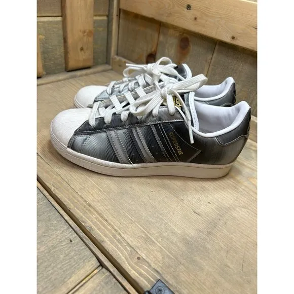 Adidas Originals Superstar SILVERGRAY Sneakers/Shoes H00238 Size 4 Womens