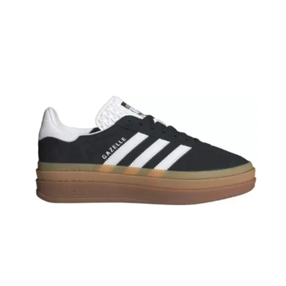 adidas Originals Women's Gazelle Bold Shoes. Color: Black/White/Gum