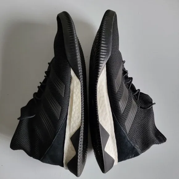 Adidas‎ Predator Tango 18.1 TR Black Knit White Shoes DB2062 Mens Size 13.5 Gym