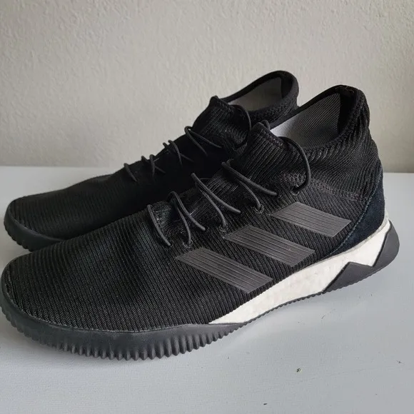 Adidas‎ Predator Tango 18.1 TR Black Knit White Shoes DB2062 Mens Size 13.5 Gym