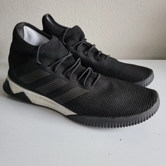 Adidas‎ Predator Tango 18.1 TR Black Knit White Shoes DB2062 Mens Size 13.5 Gym