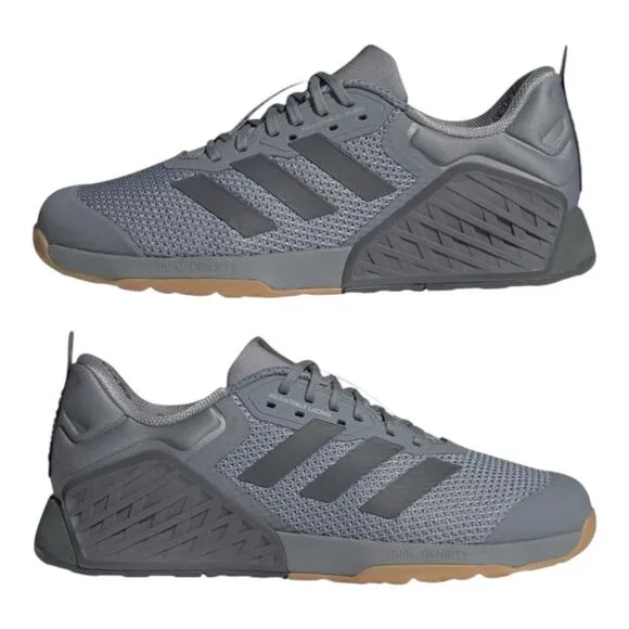 adidas Shoes Men Size 12 Dropset 3 Gym Strength Training Grey Sneakers NWOT