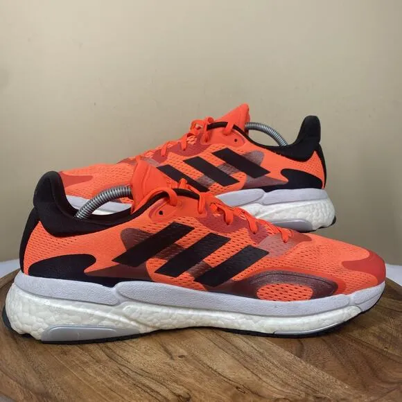 Adidas Solar Boost 3 Solar Red Mens Black And Orange Size 12 Running Shoes