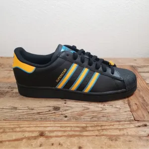 Adidas Superstar Men's Size 9, Casual Shoes Black Gold Blue UCLA Rare  FZ5892