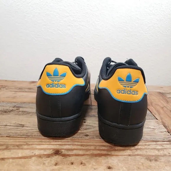 Adidas Superstar Men's Size 9, Casual Shoes Black Gold Blue UCLA Rare  FZ5892