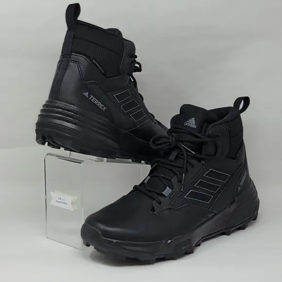 Adidas Terrex Unity Leather Mid Rain.RDY Black Boots GZ3325 Men's Size Multi New