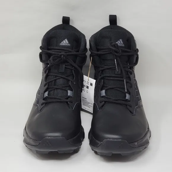 Adidas Terrex Unity Leather Mid Rain.RDY Black Boots GZ3325 Men's Size Multi New