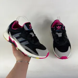 Adidas Tresc Run Sneakers Men 9 Black Pink Low Top Athletic Running Shoes EG5023
