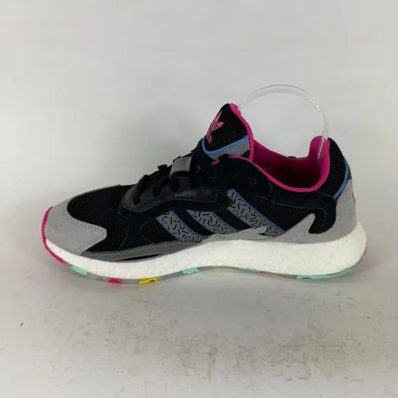 Adidas Tresc Run Sneakers Men 9 Black Pink Low Top Athletic Running Shoes EG5023