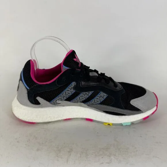 Adidas Tresc Run Sneakers Men 9 Black Pink Low Top Athletic Running Shoes EG5023