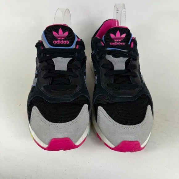 Adidas Tresc Run Sneakers Men 9 Black Pink Low Top Athletic Running Shoes EG5023