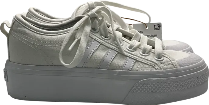 adidas White Originals Nizza Platform Trainers UK 4 EU 37 👠