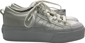 adidas White Originals Nizza Platform Trainers UK 4 EU 37 👠
