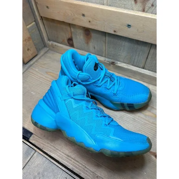 Adidas x Crayola Signal Cyan Sneakers D.O.N Issue 2 J FW8752 Mens 4.5 Womens 5.5