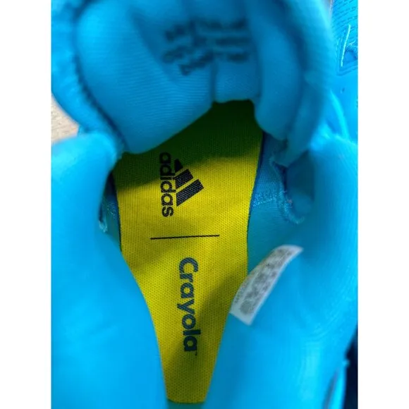 Adidas x Crayola Signal Cyan Sneakers D.O.N Issue 2 J FW8752 Mens 4.5 Womens 5.5