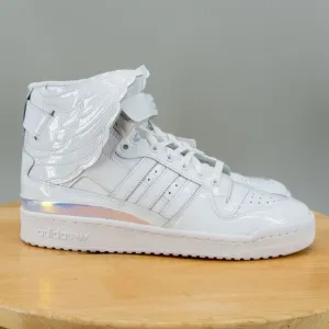 Adidas X Jeremy Scott Forum Hi Wings 4.0 Men's Size 9.5 Shoes White Opal Patent