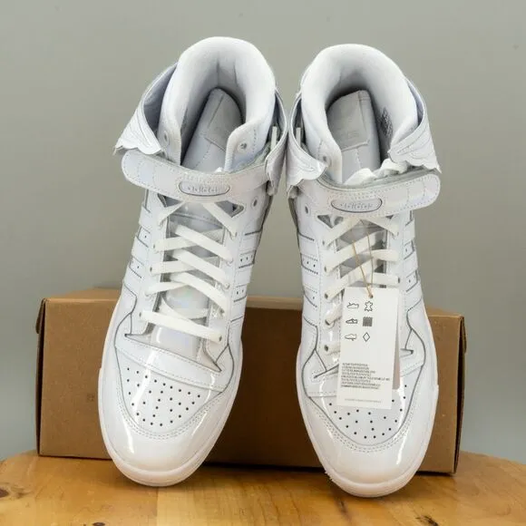 Adidas X Jeremy Scott Forum Hi Wings 4.0 Men's Size 9.5 Shoes White Opal Patent