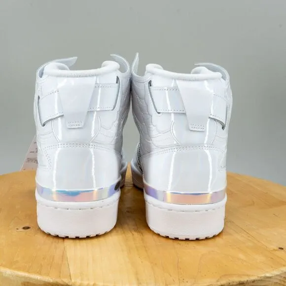 Adidas X Jeremy Scott Forum Hi Wings 4.0 Men's Size 9.5 Shoes White Opal Patent
