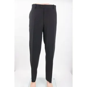 Adolfo Mens Dress Pants Black Size 38W 32L Stretch Slim Fit Tapered Leg NWT