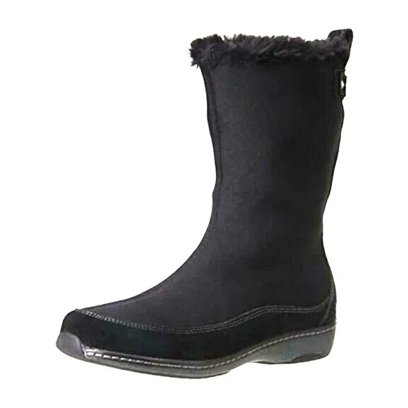 Aetrex NEW Women Boot 8.5 Blackberry Orthopedic Waterproof Stretch Mid Calf Snow