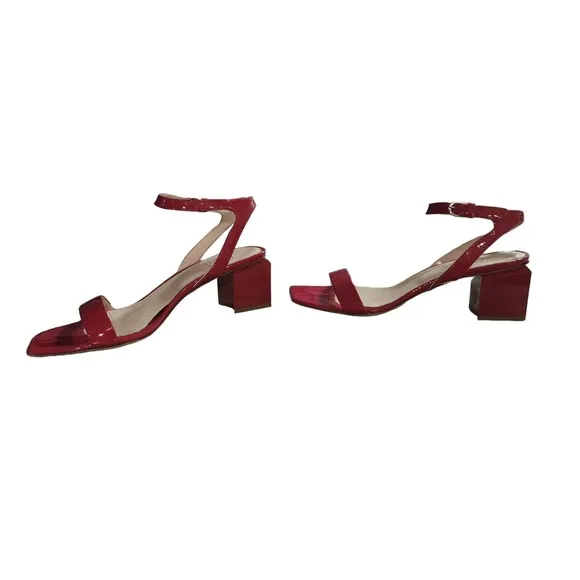 AGL Angie Ankle Strap Red Patent Sandals Size 6.5