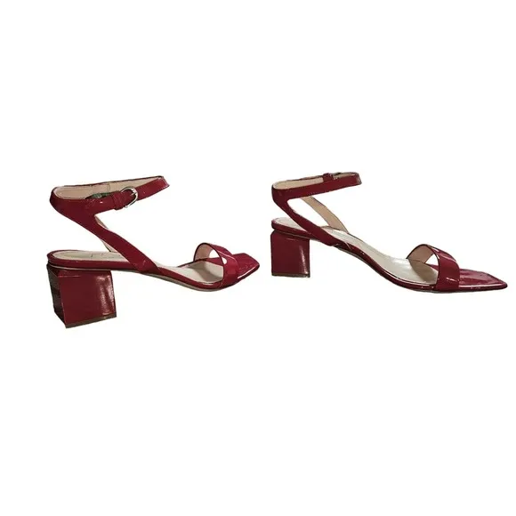 AGL Angie Ankle Strap Red Patent Sandals Size 6.5