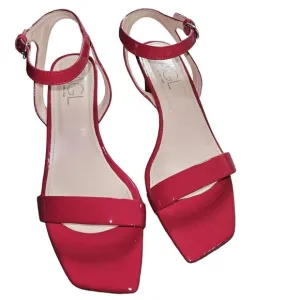 AGL Angie Ankle Strap Red Patent Sandals Size 6.5
