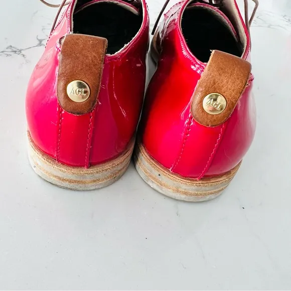AGL Attilio Giusti Leombruni Patent Leather Oxford Shoes