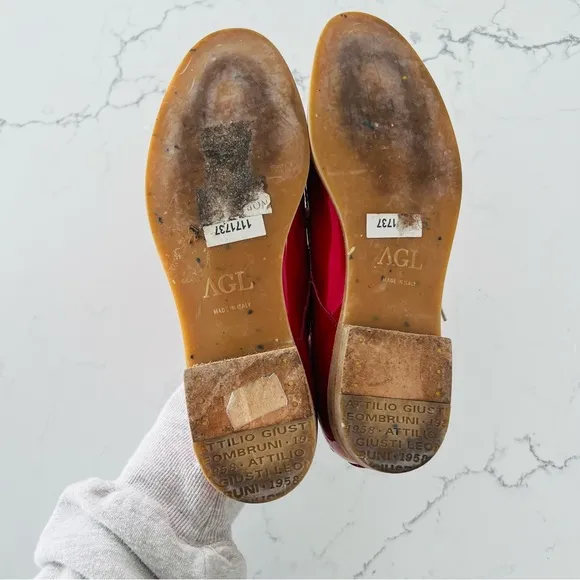 AGL Attilio Giusti Leombruni Patent Leather Oxford Shoes